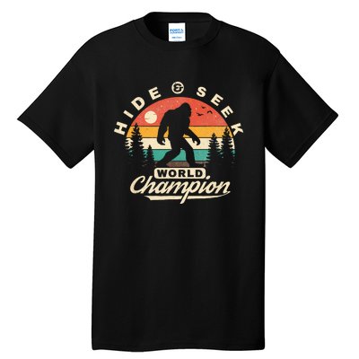 Bigfoot Hide And Seek World Champion Sasquatch Tall T-Shirt