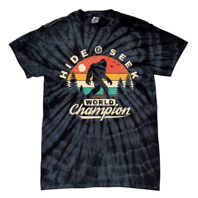 Bigfoot Hide And Seek World Champion Sasquatch Tie-Dye T-Shirt