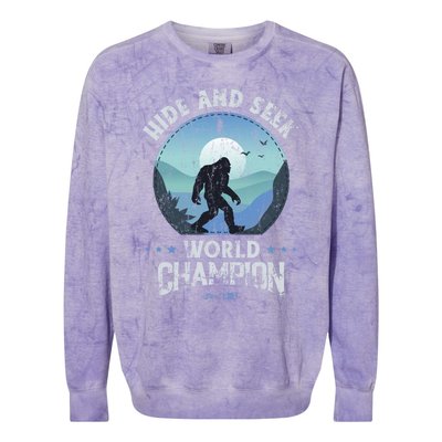 Bigfoot Hide And Seek Bigfoot Hide And Seek Champion Colorblast Crewneck Sweatshirt