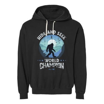 Bigfoot Hide And Seek Bigfoot Hide And Seek Champion Garment-Dyed Fleece Hoodie