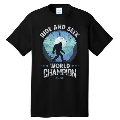 Bigfoot Hide And Seek Bigfoot Hide And Seek Champion Tall T-Shirt