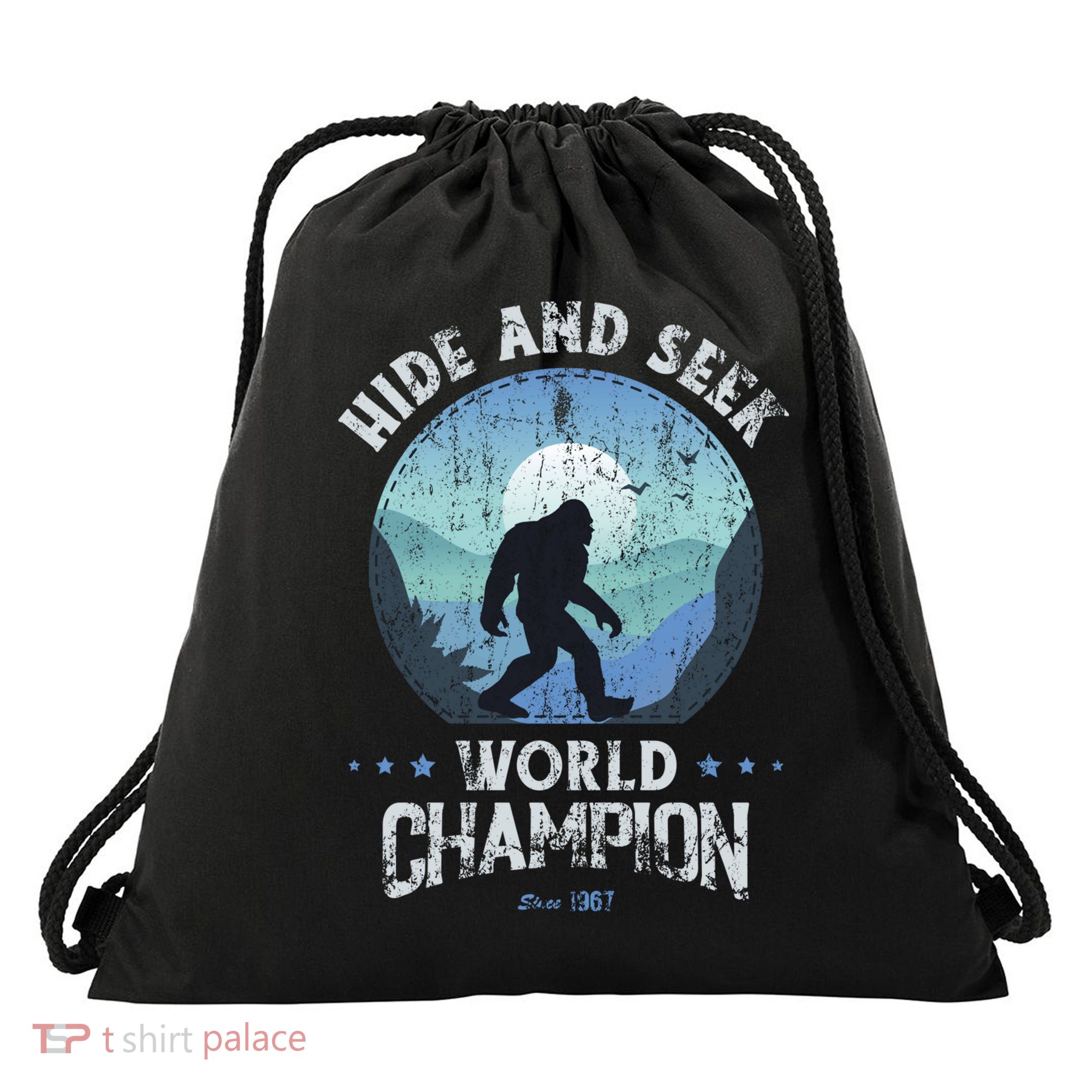 Bigfoot Hide And Seek Bigfoot Hide And Seek Champion Drawstring Bag