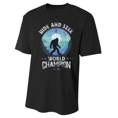 Bigfoot Hide And Seek Bigfoot Hide And Seek Champion Performance Sprint T-Shirt