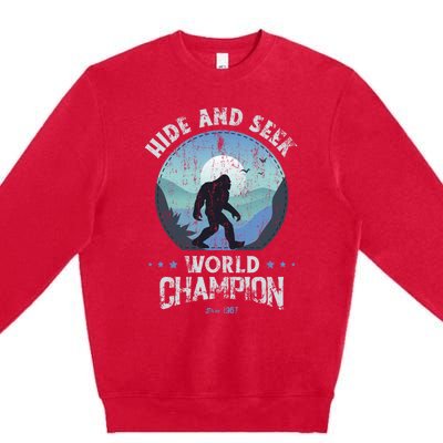 Bigfoot Hide And Seek Bigfoot Hide And Seek Champion Premium Crewneck Sweatshirt