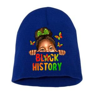 Black History Afro Black Freedom 1865 African American Gift Short Acrylic Beanie