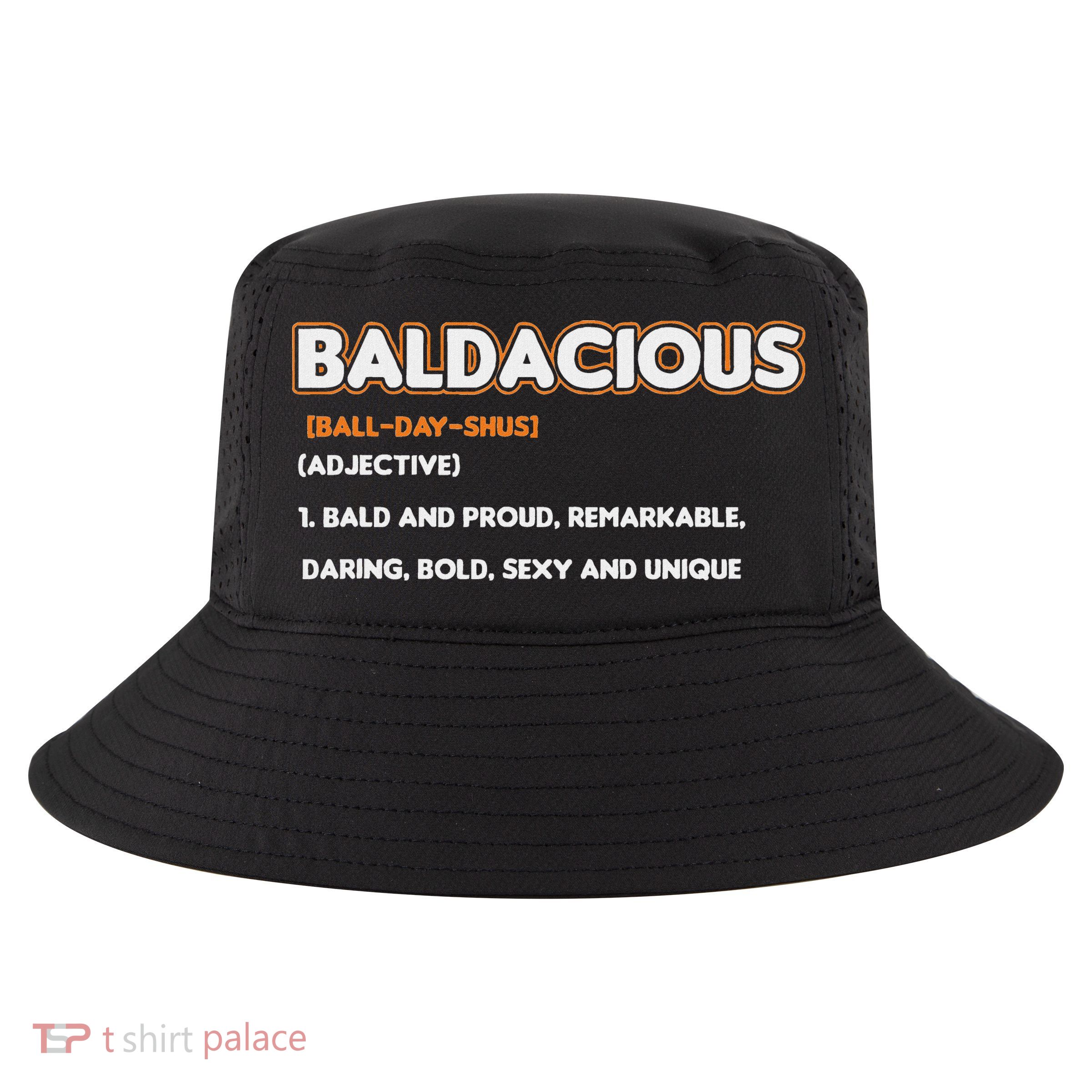 Bald Hairless Alopecia Bald Definition Cool Comfort Performance Bucket Hat
