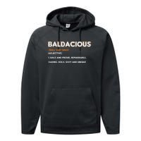 Bald Hairless Alopecia Bald Definition Performance Fleece Hoodie