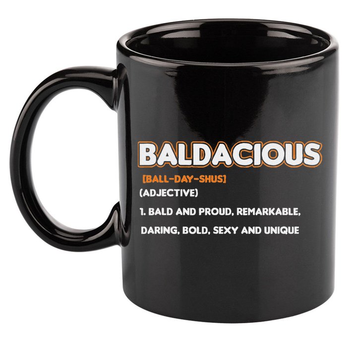 Bald Hairless Alopecia Bald Definition 11oz C Handle Ceramic Mug