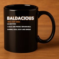 Bald Hairless Alopecia Bald Definition 11oz C Handle Ceramic Mug