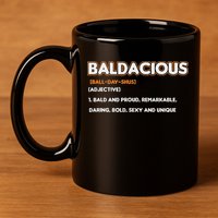Bald Hairless Alopecia Bald Definition 11oz C Handle Ceramic Mug