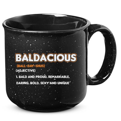 Bald Hairless Alopecia Bald Definition 15oz Campfire Ceramic Mug
