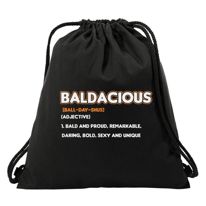 Bald Hairless Alopecia Bald Definition Drawstring Bag