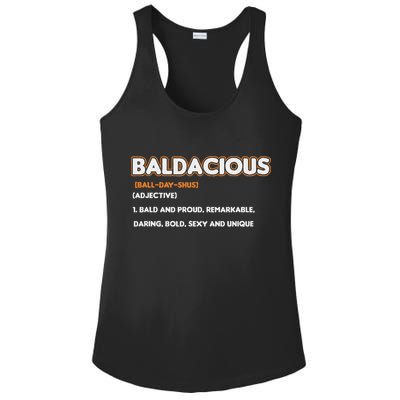 Bald Hairless Alopecia Bald Definition Ladies PosiCharge Competitor Racerback Tank