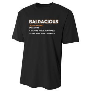 Bald Hairless Alopecia Bald Definition Performance Sprint T-Shirt