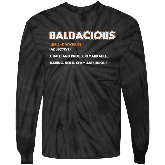 Bald Hairless Alopecia Bald Definition Tie-Dye Long Sleeve Shirt