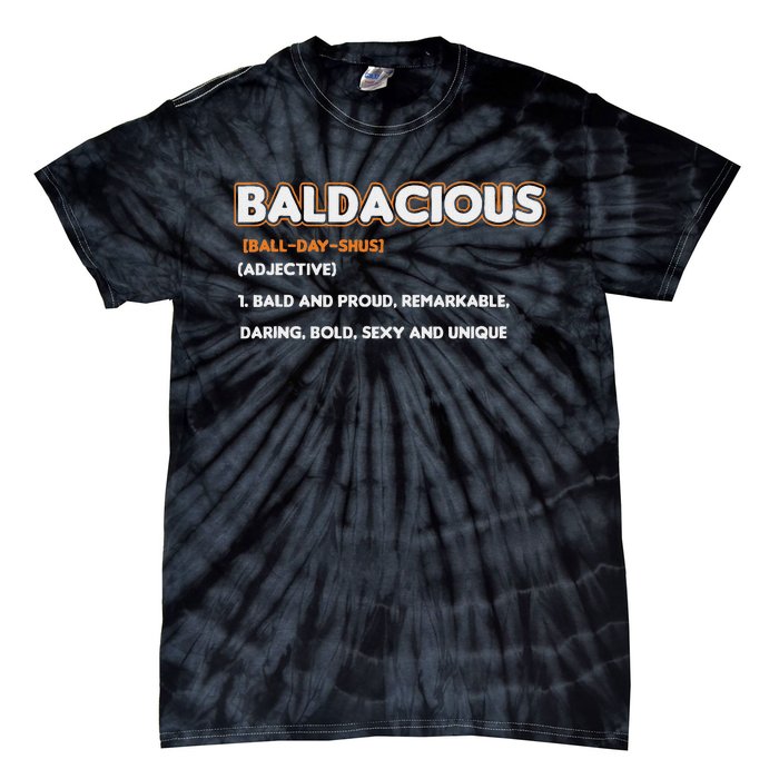 Bald Hairless Alopecia Bald Definition Tie-Dye T-Shirt