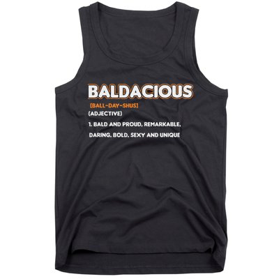 Bald Hairless Alopecia Bald Definition Tank Top