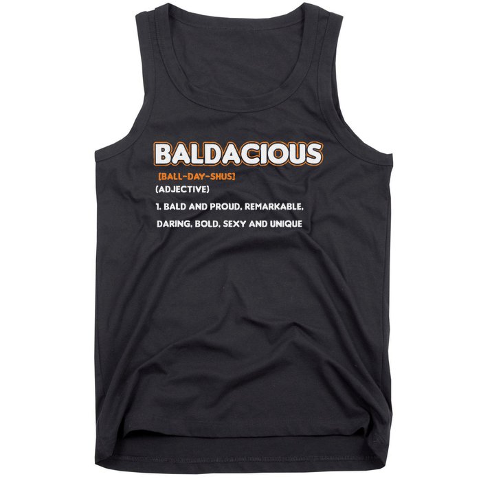 Bald Hairless Alopecia Bald Definition Tank Top