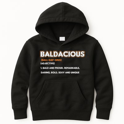 Bald Hairless Alopecia Bald Definition Kids Hoodie