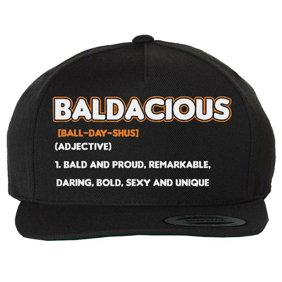 Bald Hairless Alopecia Bald Definition Wool Snapback Cap