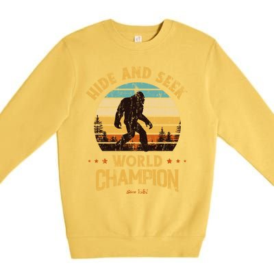 Bigfoogift Hide And Seek Bigfoot Hide And Seek Champion Cute Gift Premium Crewneck Sweatshirt