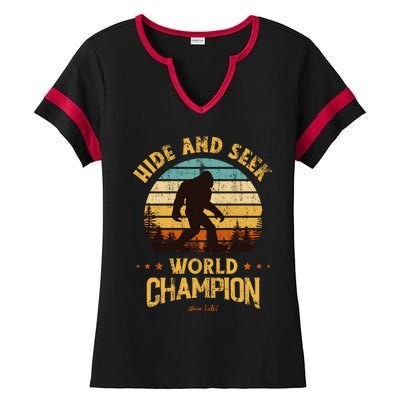 Bigfoogift Hide And Seek Bigfoot Hide And Seek Champion Cute Gift Ladies Halftime Notch Neck Tee