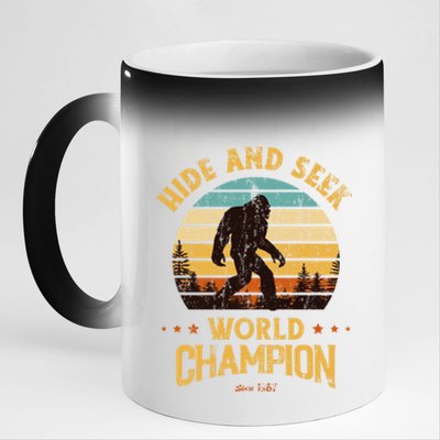 Bigfoogift Hide And Seek Bigfoot Hide And Seek Champion Cute Gift 11oz Black Color Changing Mug