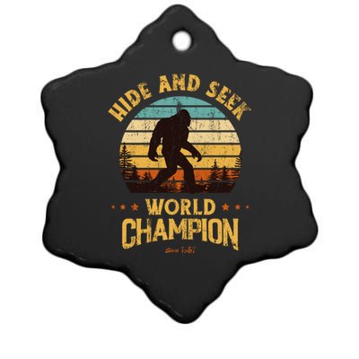 Bigfoogift Hide And Seek Bigfoot Hide And Seek Champion Cute Gift Ceramic Star Ornament