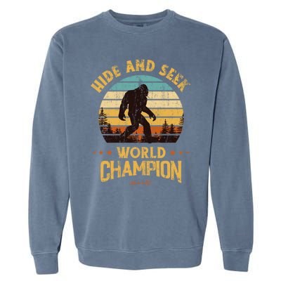 Bigfoogift Hide And Seek Bigfoot Hide And Seek Champion Cute Gift Garment-Dyed Sweatshirt