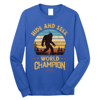 Bigfoogift Hide And Seek Bigfoot Hide And Seek Champion Cute Gift Long Sleeve Shirt