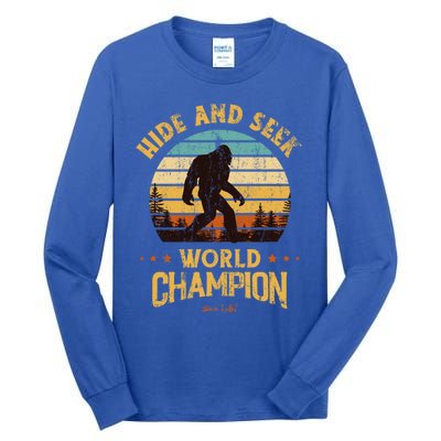 Bigfoogift Hide And Seek Bigfoot Hide And Seek Champion Cute Gift Tall Long Sleeve T-Shirt