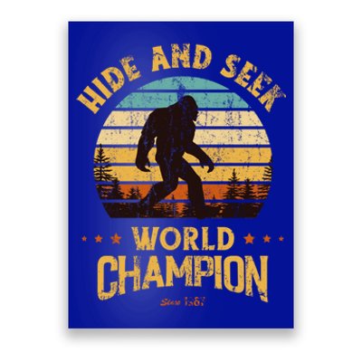 Bigfoogift Hide And Seek Bigfoot Hide And Seek Champion Cute Gift Poster