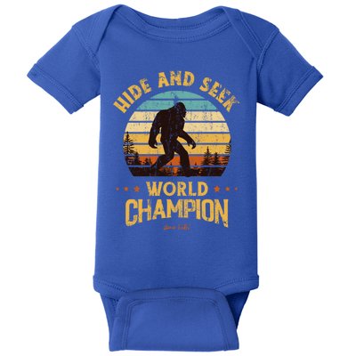 Bigfoogift Hide And Seek Bigfoot Hide And Seek Champion Cute Gift Baby Bodysuit