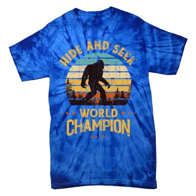 Bigfoogift Hide And Seek Bigfoot Hide And Seek Champion Cute Gift Tie-Dye T-Shirt