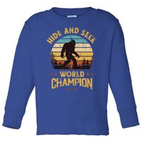 Bigfoogift Hide And Seek Bigfoot Hide And Seek Champion Cute Gift Toddler Long Sleeve Shirt