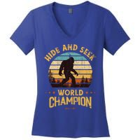 Bigfoogift Hide And Seek Bigfoot Hide And Seek Champion Cute Gift Women's V-Neck T-Shirt