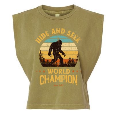 Bigfoogift Hide And Seek Bigfoot Hide And Seek Champion Cute Gift Garment-Dyed Women's Muscle Tee