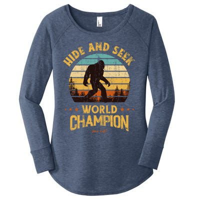 Bigfoogift Hide And Seek Bigfoot Hide And Seek Champion Cute Gift Women's Perfect Tri Tunic Long Sleeve Shirt