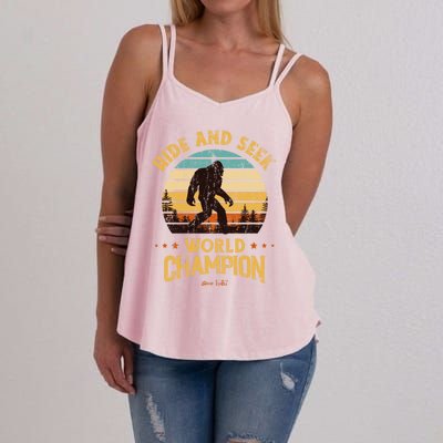 Bigfoogift Hide And Seek Bigfoot Hide And Seek Champion Cute Gift Women's Strappy Tank