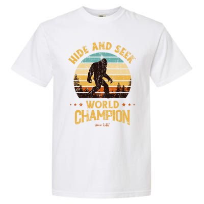 Bigfoogift Hide And Seek Bigfoot Hide And Seek Champion Cute Gift Garment-Dyed Heavyweight T-Shirt