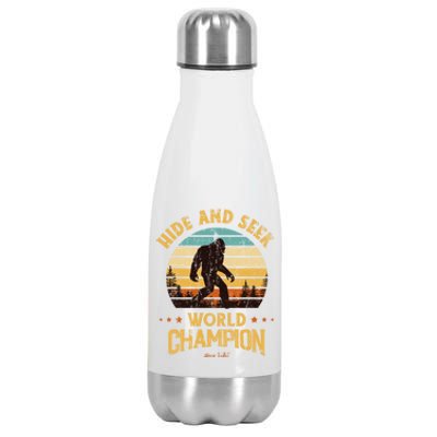 Bigfoogift Hide And Seek Bigfoot Hide And Seek Champion Cute Gift Stainless Steel Insulated Water Bottle