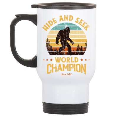 Bigfoogift Hide And Seek Bigfoot Hide And Seek Champion Cute Gift Stainless Steel Travel Mug