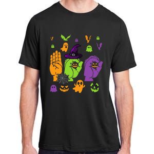 Boo Hands American Sign Language ASL Halloween Pride Adult ChromaSoft Performance T-Shirt