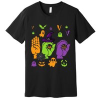 Boo Hands American Sign Language ASL Halloween Pride Premium T-Shirt