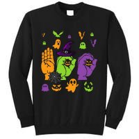 Boo Hands American Sign Language ASL Halloween Pride Tall Sweatshirt