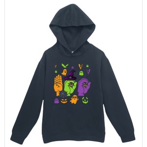 Boo Hands American Sign Language ASL Halloween Pride Urban Pullover Hoodie