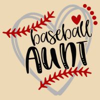 Baseball Heart AUN Auntie Trendy Zip Tote Bag