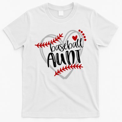 Baseball Heart AUN Auntie Trendy T-Shirt