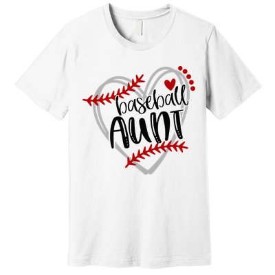 Baseball Heart AUN Auntie Trendy Premium T-Shirt