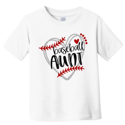 Baseball Heart AUN Auntie Trendy Toddler T-Shirt